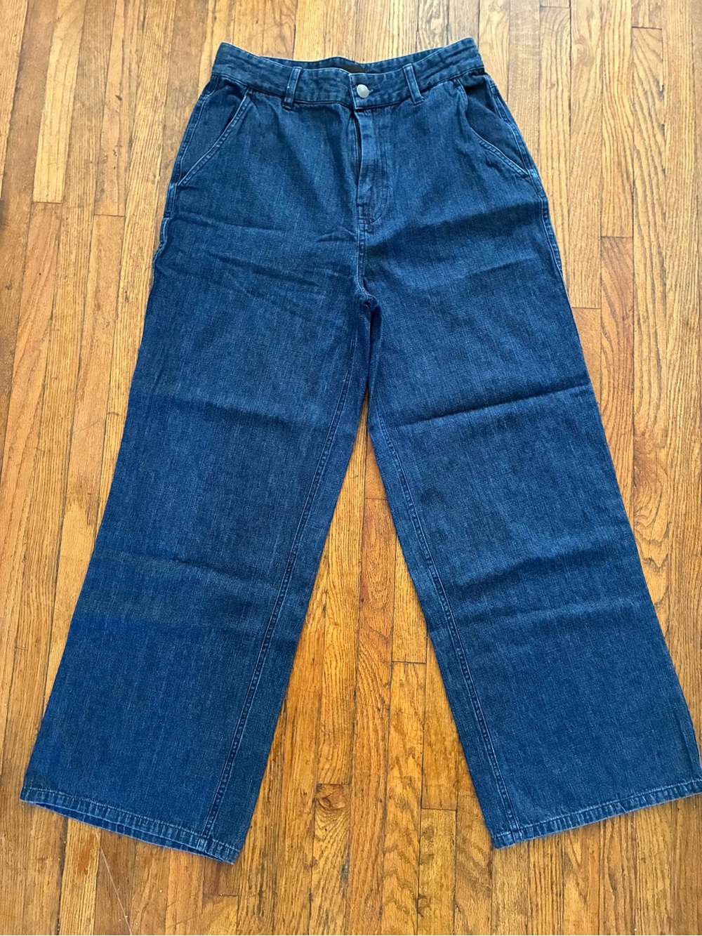 Jenni Kayne Wide-Leg Dark Blue Denim Jeans